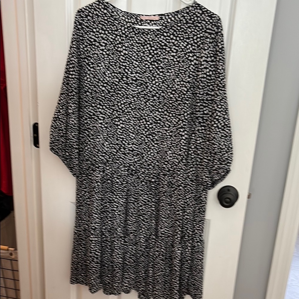 Black and White Patterned Dress